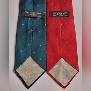 Blue and Red Chistian Dior ties